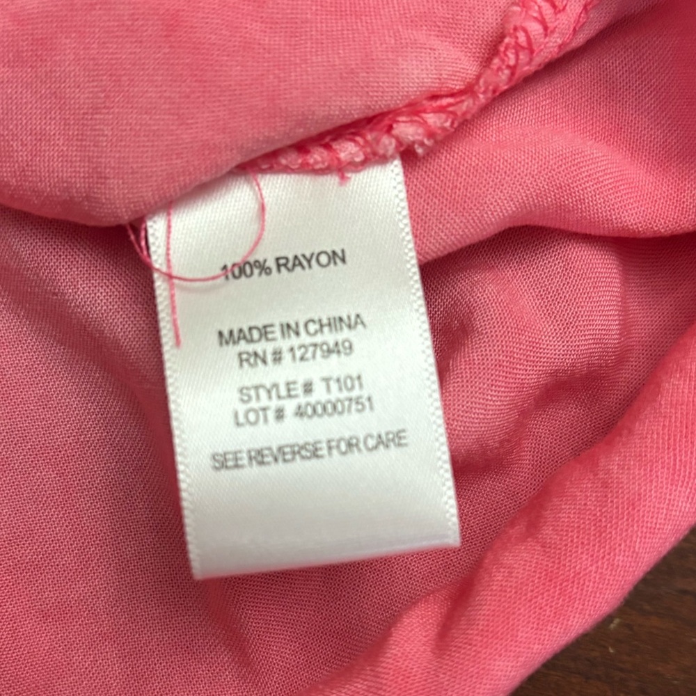 Floral and ivy Barbie pink large ruffles cinched top long flare sleeves vacation - Picture 9 of 10